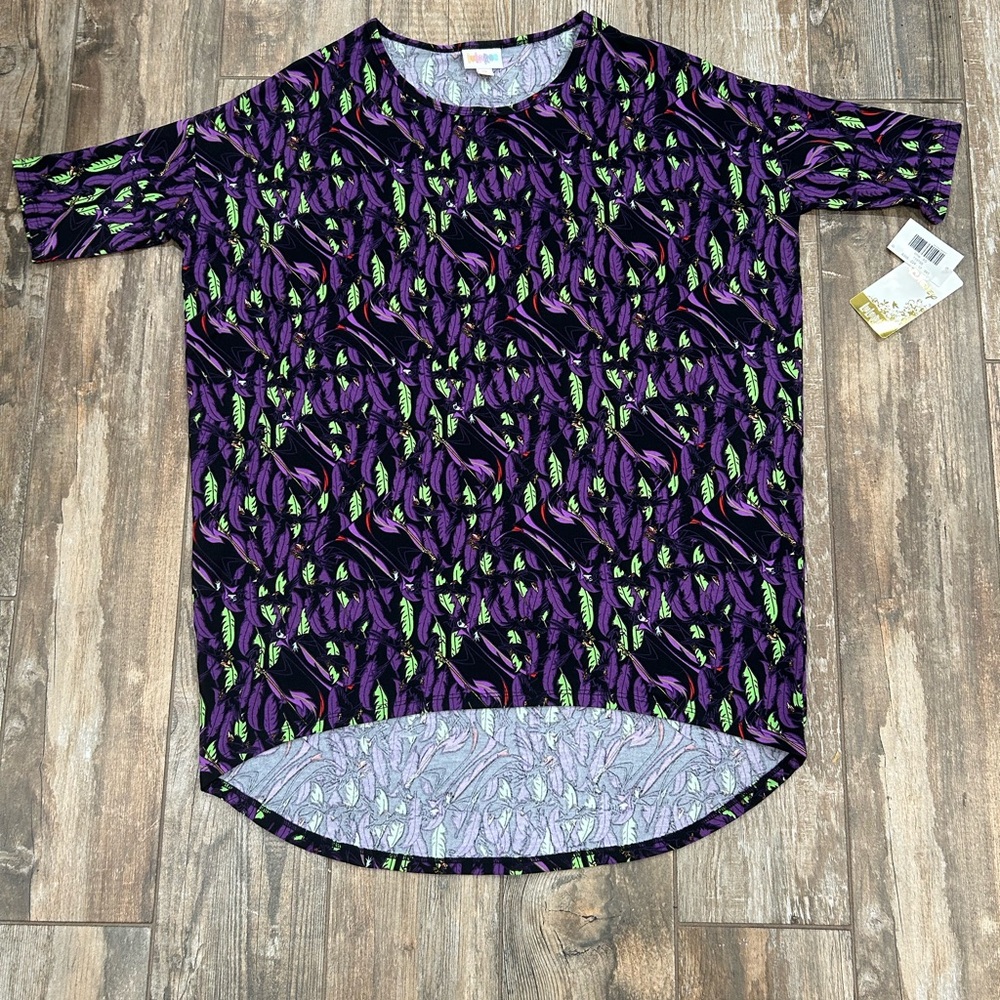 NWT Lularoe Disney Villains Maleficent XS women’s Irma Purple Green & Black